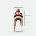 thumbnail image 5 of Women's Knitted Lei Feng Hat for Autumn & Winter - Thickened & Earflap Design with Jacquard Pattern, Multiple Colors Available, 5 of 5