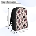 thumbnail image 4 of Honeii Retro Red Black Roses Print Laptop Backpack for Work, College, Travel, Daily Backpacks for Men Women, Sport Rucksack,Computer Bag, 4 of 8