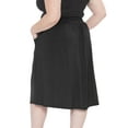 thumbnail image 3 of Stretch Is Comfort Women's Casual Ruched Below Knee Length Midi Skirt with Pockets | Adult Small- 3x, 3 of 6