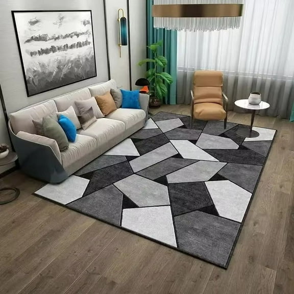 Nordic Simple Style Fluffy Soft Carpet Modern Living Room ration Large Size Rugs Easy Clean Non-slip Cloakroom Floor Mats