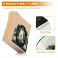 thumbnail image 4 of Dog Roses Green Napkin Holder for Table Clear Napkin Stand Paper Holder Acrylic Organizer Dispenser Napkins for Dinner Kitchen Restaurant Room, 4 of 8