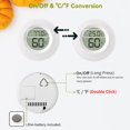 thumbnail image 4 of 2 - Pack Mini Digital Indoor Outdoor Hygrometer Temperature & Humidity Gauge, ℉/℃ Switchable, Accurate Sensor for Home, Office, Reptile Tank, Car, Greenhouse, Lab, Terrarium, Cellar （white）, 4 of 6