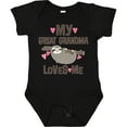 thumbnail image 3 of Inktastic My Great Grandma Loves Me Girls Baby Bodysuit, 3 of 5