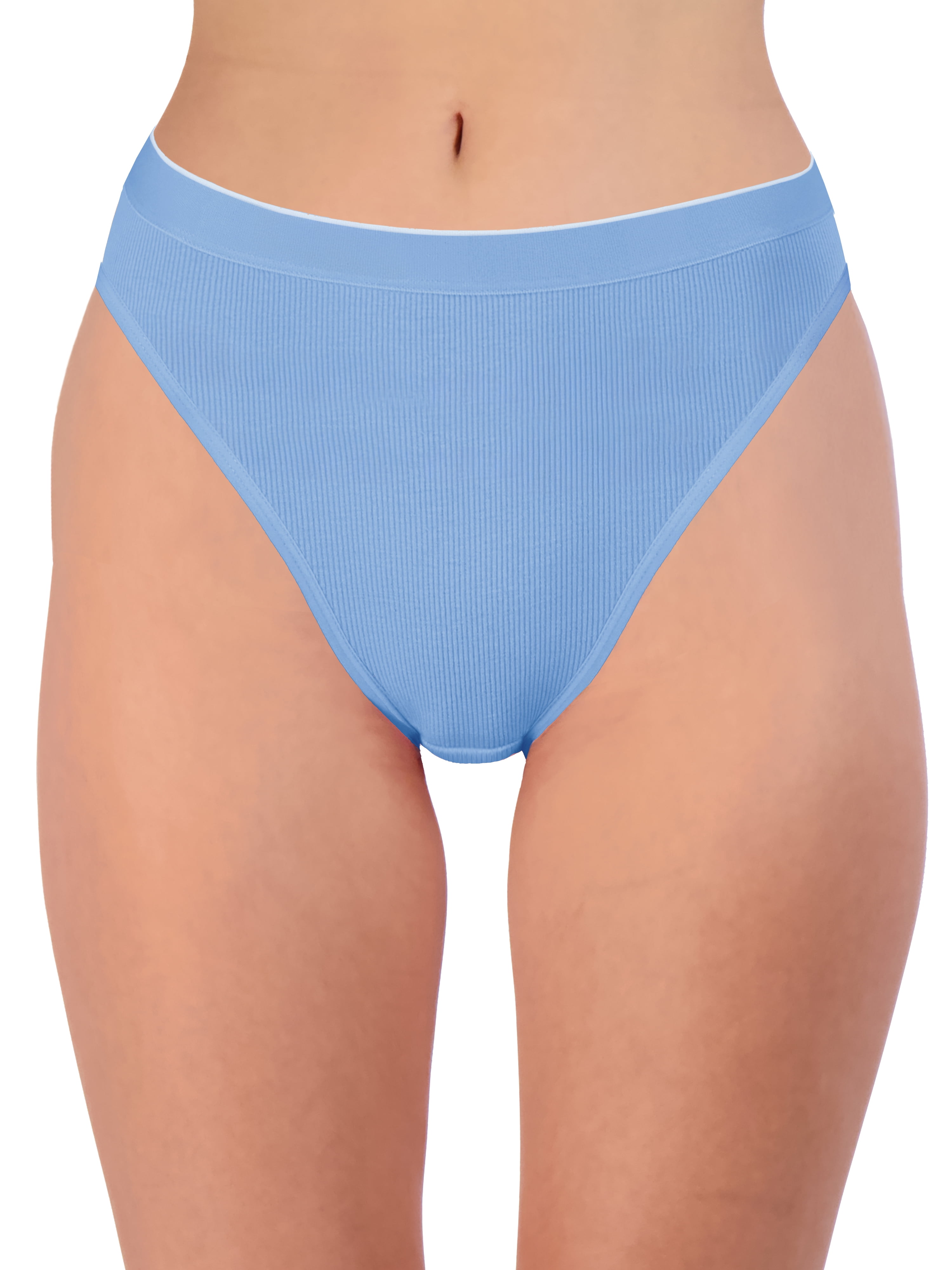 No Boundaries Stretch Ribbed Hi Cut Cheeky Underwear, 5-Pack, Women's XS-XXXL