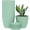 Green, variant on Plant Pots, 12 Pack 6 inch Modern Plastic Planters with Drainage Holes and Saucers for Indoor Outdoor Plants and Flowers, White