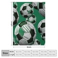 thumbnail image 4 of COMIO Soccer Throw Blankets Green Flannel Football Blanket Gifts for Kids Boys Girls Fuzzy Warm Soft Throw Blanket for Couch Sofa Bed Office Green, 4 of 6