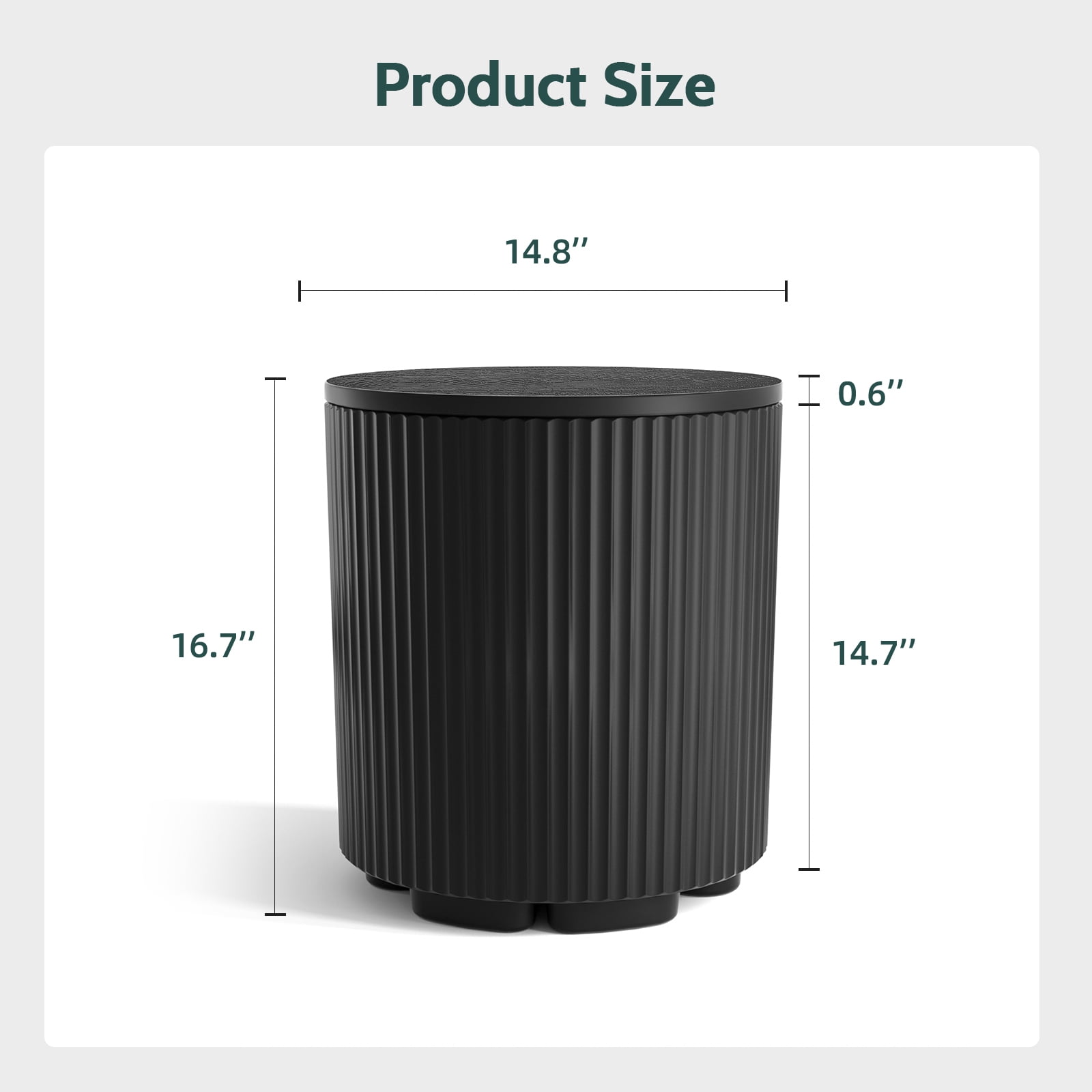 PolarcoForgeco 2-in-1 Portable Ice Bucket Cooler Table, Outdoor Ice Chest & Side Table Combo, Ideal for Patio, Parties, Picnics, Beach, and Outdoor Gatherings, Black