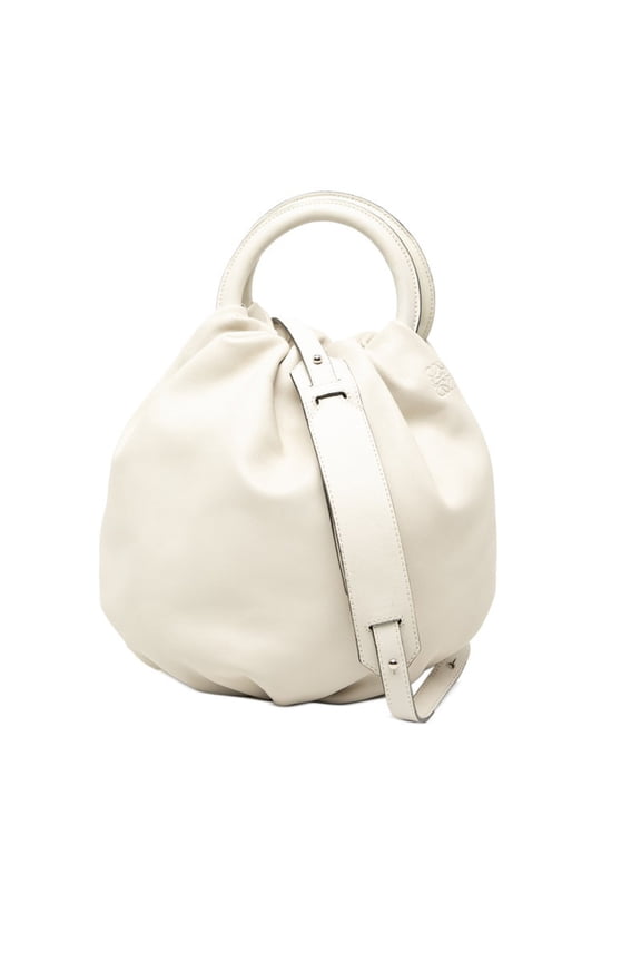 Pre-Owned LOEWE BOUNCE 2-WAY Handbag/Shoulder Bag in White Leather for Women (Good)