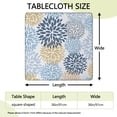 thumbnail image 2 of Blue Floral and Petal Pattern Square Fitted Tablecloth with Elastic Edge,Square Table Cover,Washable Elastic Table Cover for Home Kitchen Party Decor 36"x36", 2 of 6