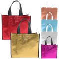 thumbnail image 1 of 6 Pcs Sacs de Courses Portables Réutilisables Sacs Cadeaux Colorés Sacs d'Emballage avec Poignées pour Fête, 1 of 8