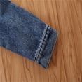 thumbnail image 4 of Lenpel Baby Girl Boys' Denim Jacket Infant Toddler Long Sleeve Button down Lapel Ripped Jean Coat Casual Fall Clothes, 4 of 7