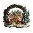 thumbnail image 2 of Noothes 2D Acrylic Snowy Village House, Christmas Desktop Decor with Miniature Holiday House Design, Festive Winter Scene Ornament for Living Room & Bookshelf Display, 2 of 5
