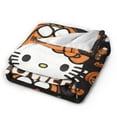 thumbnail image 4 of Cute Hello Kitty Halloween Blanket Cool Pirate Theme Cozy Lightweight AC Throw for Sleeping Couch Bed & Lounge 60x80 H-4, 4 of 5