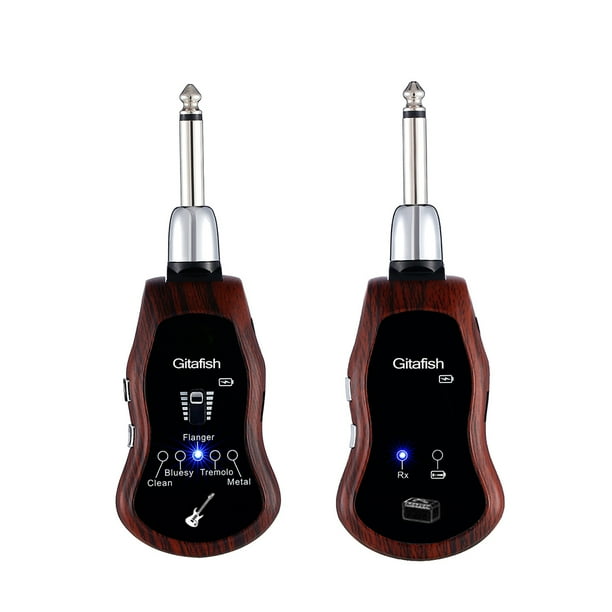 Portable UHF Guitar Wireless System Transmitter + Receiver 10 Channels