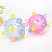 SPRING PARK Electric LED Light Jumping Ball, Vibrating and Bouncing Crazy Fun Toy with Flashing Bright Lights, Music and Sound Pet Chewing Toy Kids Baby Gift