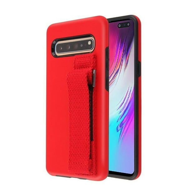 For Samsung Galaxy S10 5g Case By Insten Wristband Stand Hard Plastic Soft Tpu Rubber Dual Layer Shock Absorbing Hybrid Case Cover Compatible With Samsung Galaxy S10 5g Walmart Com Walmart Com
