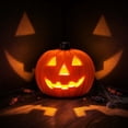thumbnail image 5 of LED Light Up Jack O Lantern Pumpkin,Realistic Battery Operated Halloween Tabletop Decor,Glowing Ornament for Home,Bar,Party,Mall Display, 5 of 6
