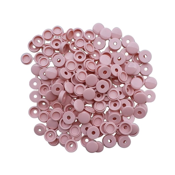 Tapa de tornillo con bisagras Yuarrent 100 piezas decoración de muebles 6,2mm rosa