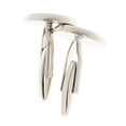 thumbnail image 4 of Hombres Esmoquin Cuello Botones Gemelos formal Plata negro Hugo Gemelos, 4 of 7