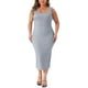 thumbnail image 1 of Vestido de verano sin mangas de talla grande para mujer Agnes Orinda, vestido de cóctel ajustado con escote cuadrado, vestido de tanque 3X gris, 1 of 7
