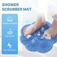 thumbnail image 2 of Bohorizon Silicone Foot Scrubber for Shower, Suction Cup Back Brush Mat Blue (2-Pack), 2 of 6