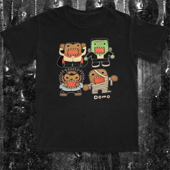 VINTAGE Retro Halloween Domo graphic Tee Unisex Short Sleeve Shirt Halloween Gift S-5XL
