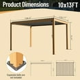 thumbnail image 5 of Domi Outdoor Living 10x13FT Louvered Pergola with Adjustable Steel Roof, Durable Metal Frame, Efficient Drainage System for Backyard, Garden and Lawn, Wood-Looking, 5 of 10