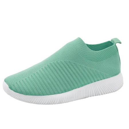 

Vedolay Women Outdoor Mesh Shoes Casual Slip On Comfortable Soles Running Sports Women s Street Cleats Sneaker(Mint Green 6)