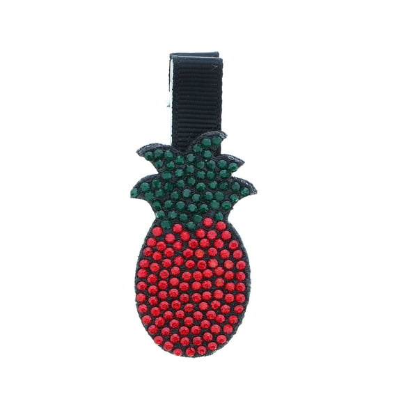 Motique Accessories Adorable Studded Pineapple Hair Clip, Alligator Clip for Little Girls - Red