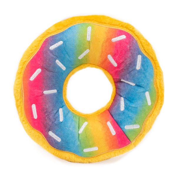 Juguete para Perro ZippyPaws Jumbo Donutz Arcoíris de Peluche 18 cm