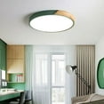 thumbnail image 2 of Lámpara de techo LED, 18 W, 3 temperaturas de color, luces de techo de madera para dormitorio, lámpara de techo circular moderna para cocina, sala de estar, pasillo, verde, 2 of 5