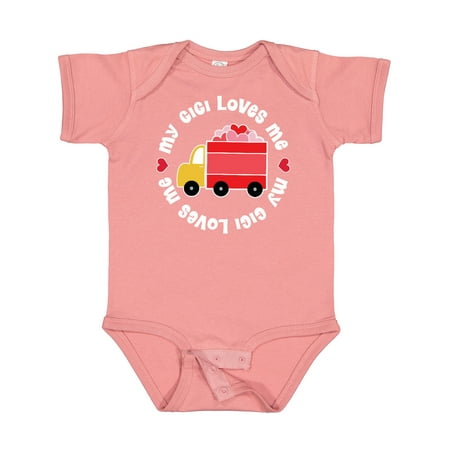 

Inktastic My Gigi Loves Me Valentine Truck Gift Baby Boy or Baby Girl Bodysuit