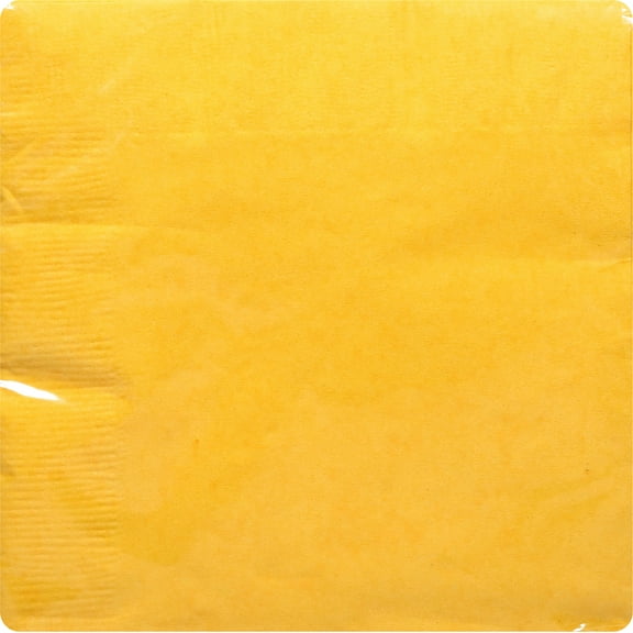 Creative Converting School Bus Yellow 2-Ply Beverage Napkins 50/Pack 801021B