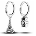 thumbnail image 1 of ARRACADAS PLATA ESTERLINA 925 TORRE EIFFEL Y CAMARA 58598, 1 of 1