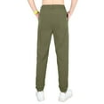 thumbnail image 3 of ADSSDQ Men's Elastic-Waist Casual Pant Multi Pocket Lightweight Joggers Pants Relaxed Fit Work Beach Trousers Army Green L, 3 of 3