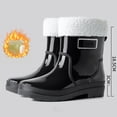 thumbnail image 5 of KANG Fashion Women's -Lined Short Rain Boots Waterproof, Anti-, Thick Sole Platform Winter Wet Weather Shoes Black 39, 5 of 6