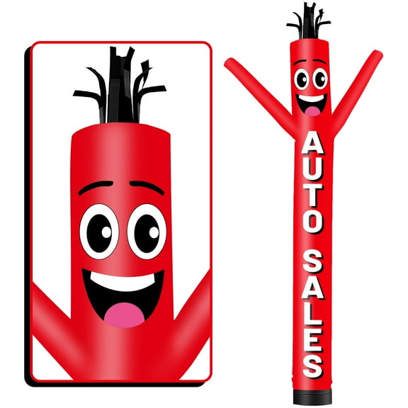 Inflatable Tube Man Auto Sales Wacky Wavy Dancing Guy for Outdoor Decoration Advertising Business Promotion (Blower Not Included)