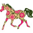thumbnail image 2 of CafePress - Floral Horse - Scroll Ornament, 2 of 3