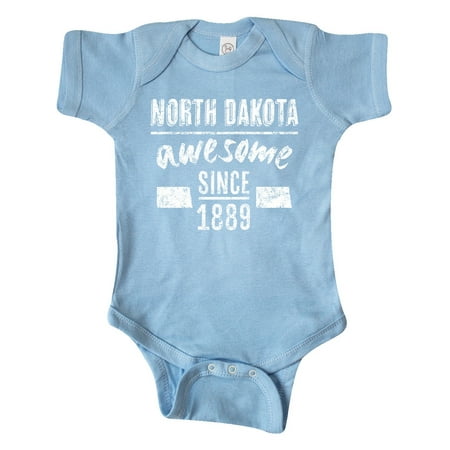 

Inktastic North Dakota Awesome Since 1889 Gift Baby Boy or Baby Girl Bodysuit