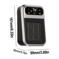 thumbnail image 1 of Wall Mounted Electric Heater with Remote Control and LED Display for Home Office Bedroom Dormitory Use, 1 of 8