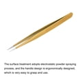 thumbnail image 3 of Unique Bargains Precision Straight Tip Tweezer Stainless Steel Multifunctional Golden brown, 3 of 5