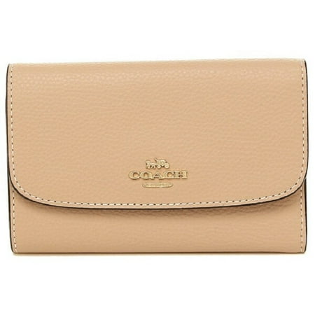 Coach Pebble Medium Envelope Wallet (Beechwood)