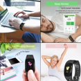 thumbnail image 3 of Fitness Tracker 3D Color Screen w/ Heart Rate Monitor Pedometer Calorie Counter Sleep Monitor Stopwatch IP67 Waterproof Smart Watch for Women Men Android IOS, 3 of 8