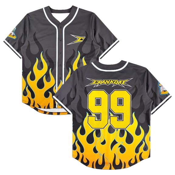 Crankdat Festival Baseball Jersey Short Sleeve Button-Down Shirts Women Men Streetwear Tops