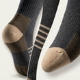 thumbnail image 2 of JAMES FIALLO 3-Pack Premium Wool Blend Crew Socks | Unisex Striped Outdoor Performance Socks, 2 of 2