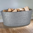 thumbnail image 2 of BREKX Farmhouse Gray Metal Firewood Bin with Handles, 2 of 5