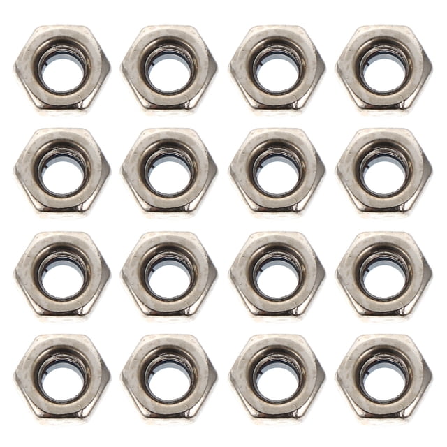BESTYASH 100Ud Nut De Acero Carbono Con Para Automóvil Con Trainazas Antideslizantes Plateado