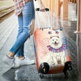 thumbnail image 3 of 4th of July Samoyed Celebrates Independence Day Travel Luggage Cover Siberian Sammy Dog Lover Suitcase Dust Protective Decor - 12010, 3 of 5