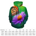 thumbnail image 2 of Butterfly on Purple Flower Men's Women New Sweatshirt Hoodie Men's Plus Size Sweatshirt Hooded Sweatshirt 3d Printed Street Men's Cloth, 2 of 6