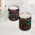 thumbnail image 5 of 2 Pack Chalk Paint Graphs Qtip Holder Dispenser Clear Plastic Storage Apothecary Jars for Cotton Swabs Balls Pads Floss, 5 of 7